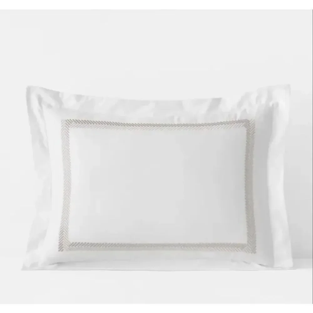 The Company Store Legends Hotel Hewett Taupe Egyptian Cotton Sateen Sham - King